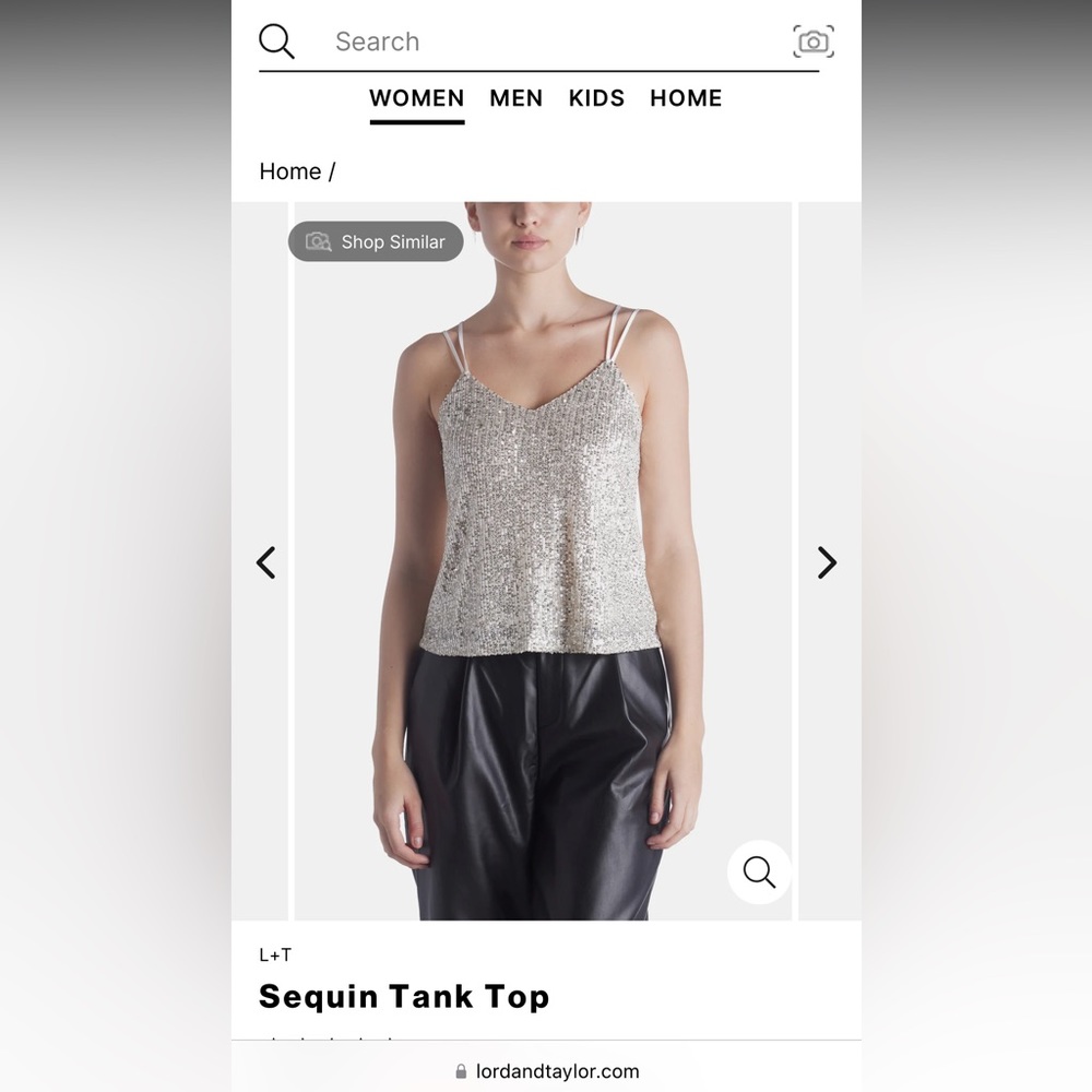 Spring and Mercer sequin top from lord and Taylor